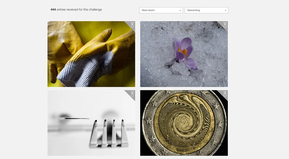 A grid of members' photographs in MyOlympus.