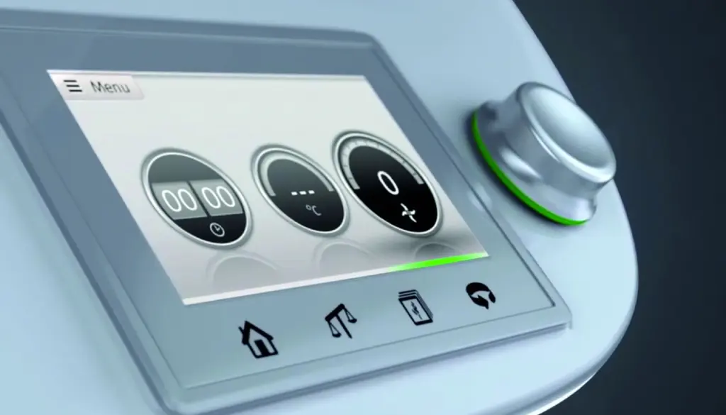 The control panel and dial of a Thermomix.
