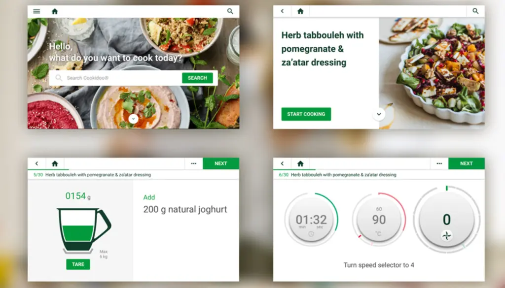 Screens from the Thermomix Community Stars platform.