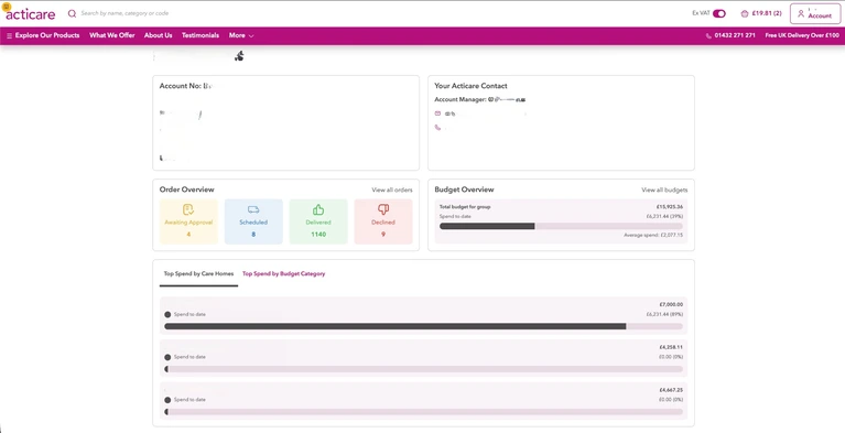 Acticare: a B2B ecommerce platform built for smarter care home procurement